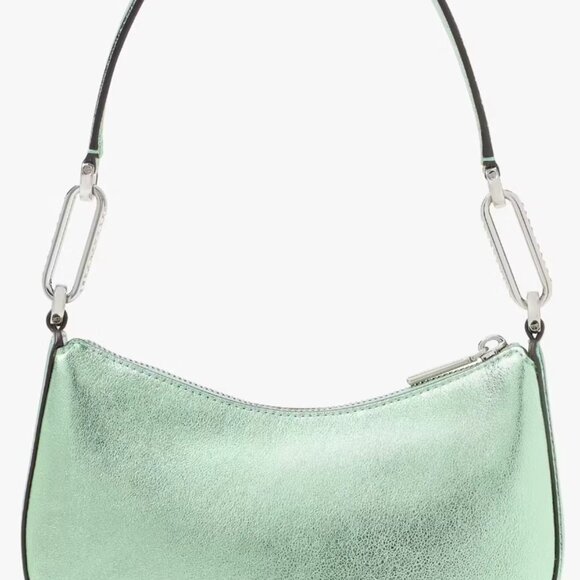 Kate Spade Nina Shoulder Bag Metallic leather Shoulder Bag KI947 - Seawater - Picture 13 of 13
